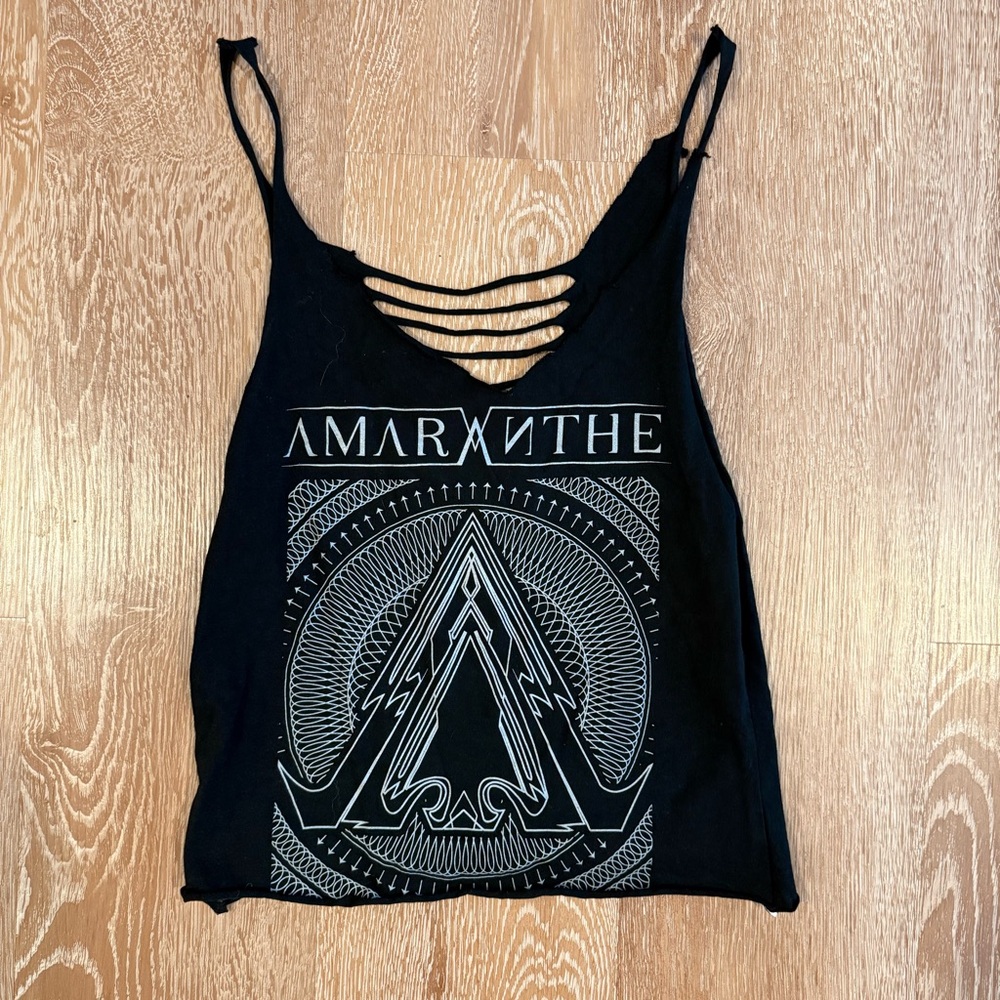 Amaranthe band tee tank top XS